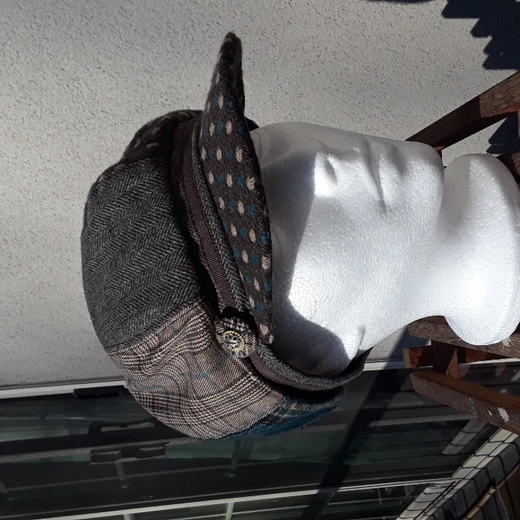 Accessorize OS Unisex cap Grey Blue  patchwork - Picture 2 of 13